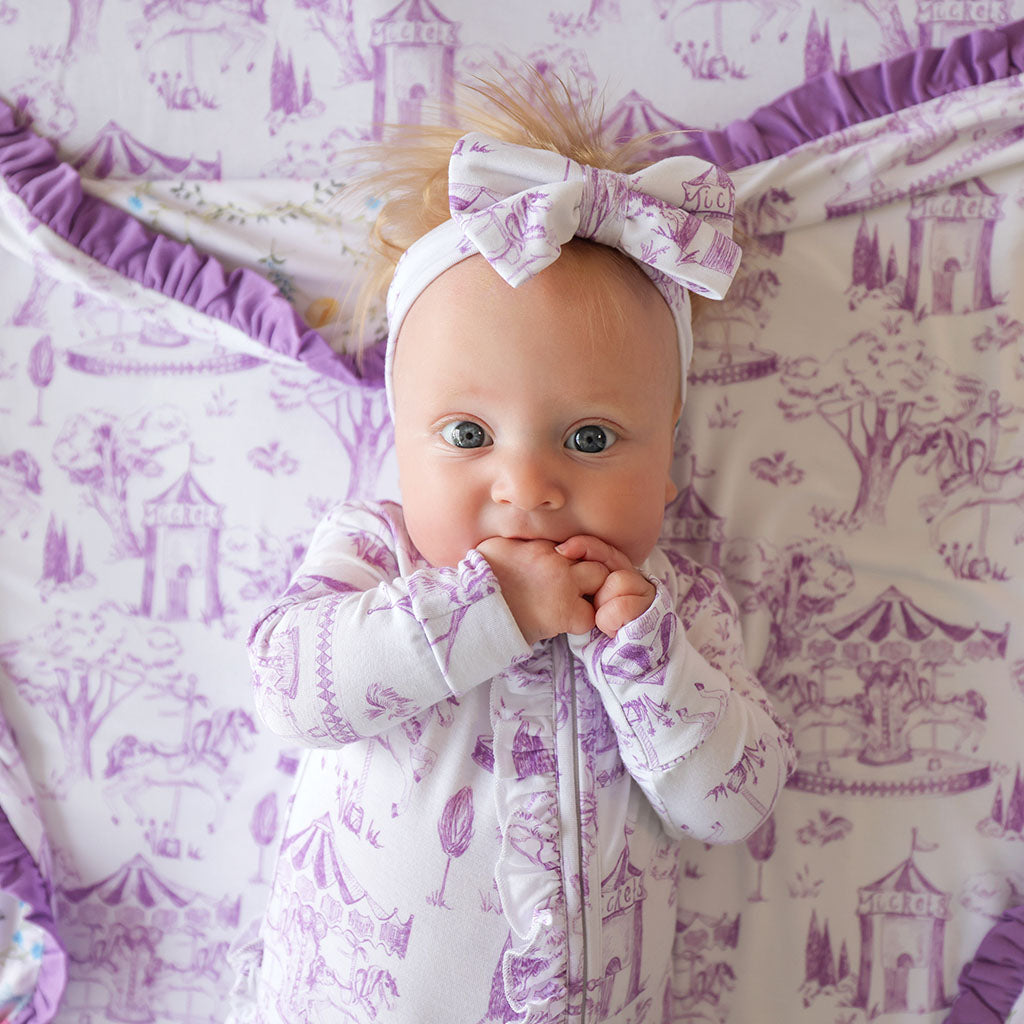 Babette Footie Ruffled Zippered One Piece