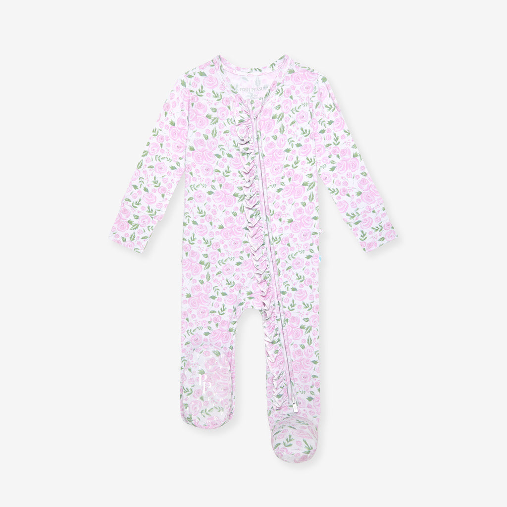 Annabeth Footie Ruffled Zippered One Piece
