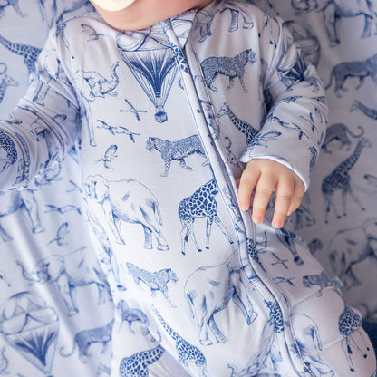 Noah Footie Zippered One Piece