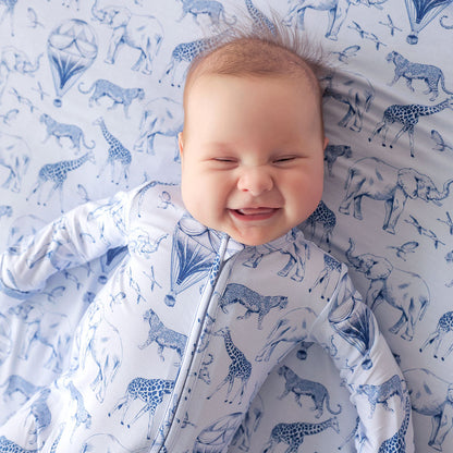 Noah Footie Zippered One Piece