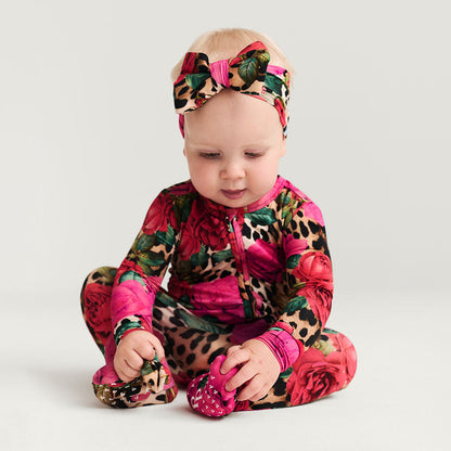 Wild Roses Luxe Bow Headwrap