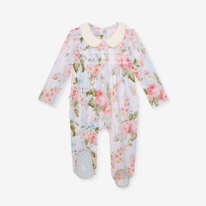 Leigh Footie Smocked Ruffled One Piece