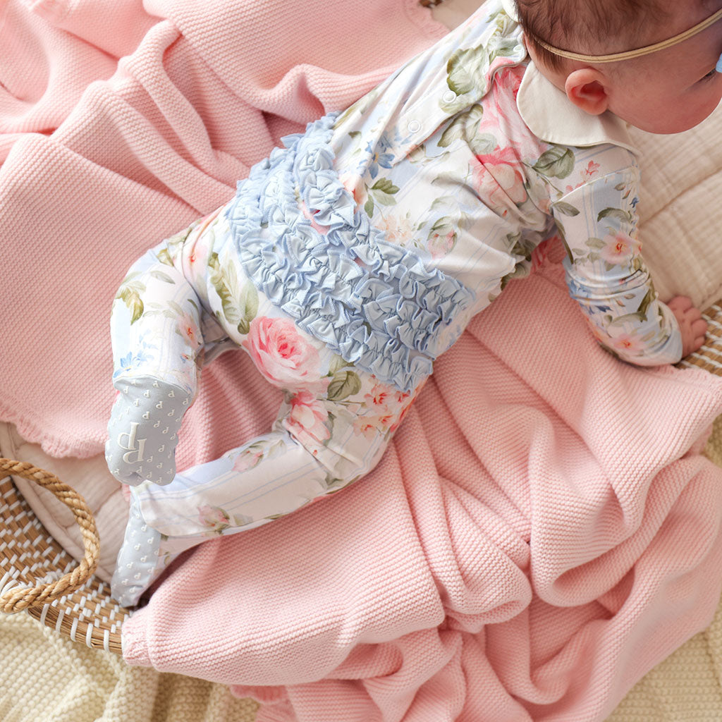 Leigh Footie Smocked Ruffled One Piece