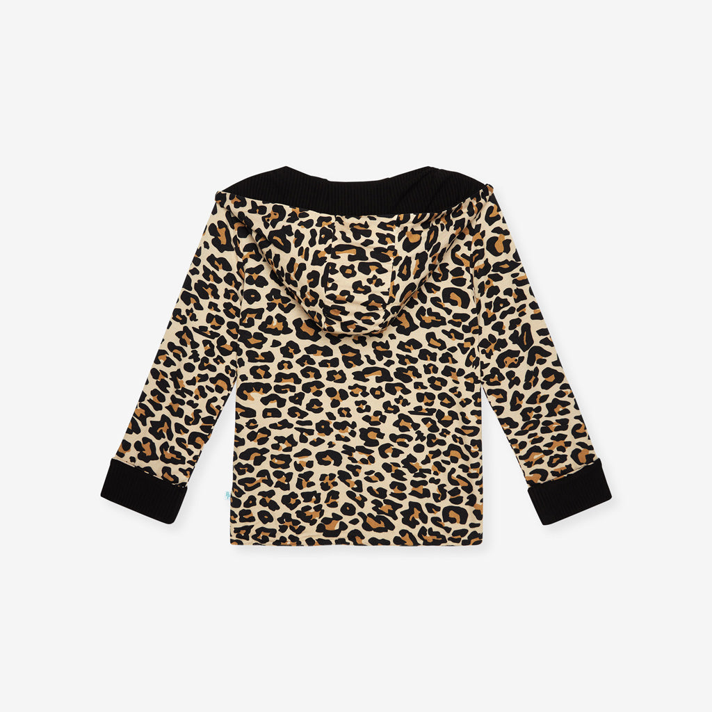 Lana Leopard Tan Reversible Long Sleeve Jacket