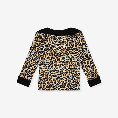 Lana Leopard Tan Reversible Long Sleeve Jacket