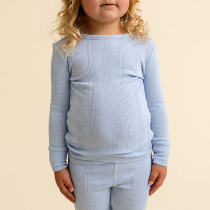 Periwinkle Pointelle Pajama Set