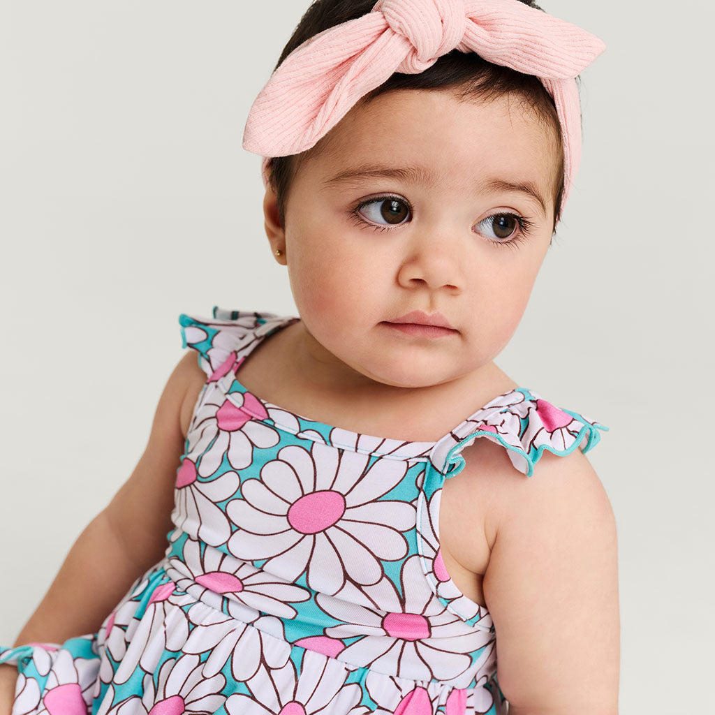 Retro Daisy Ruffled Cami Bubble Romper