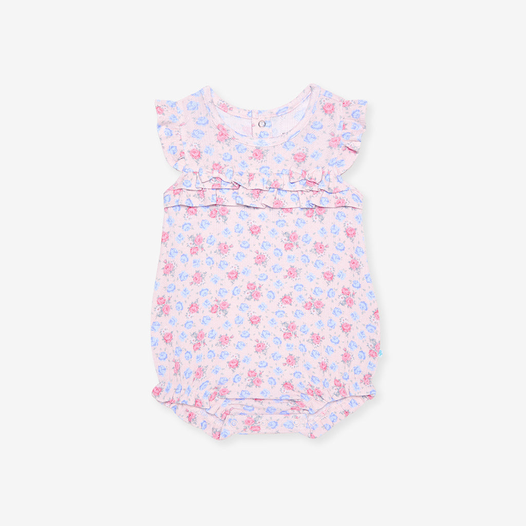 Laney Pointelle Ruffled Bubble Romper