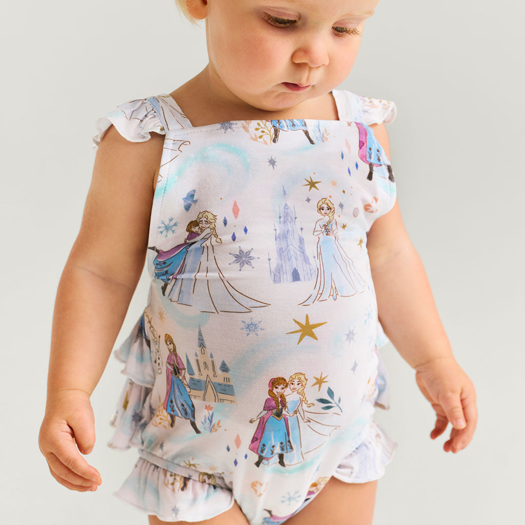 Disney Elsa & Anna Ruffled Strap Bubble Romper