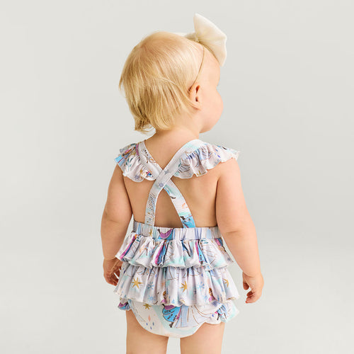 Disney Elsa & Anna Ruffled Strap Bubble Romper