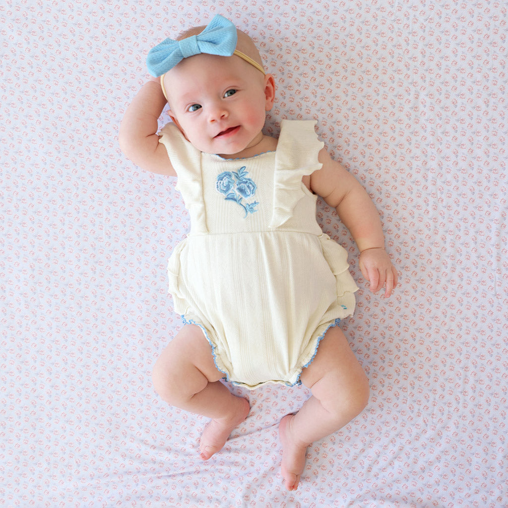 Ivory Hattie Ruffled Bubble Romper