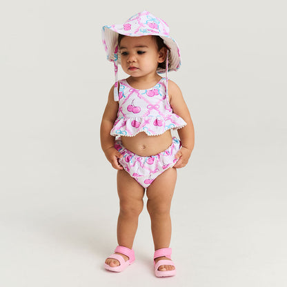 Amarena Ruffled Tankini Two Piece Swimsuit