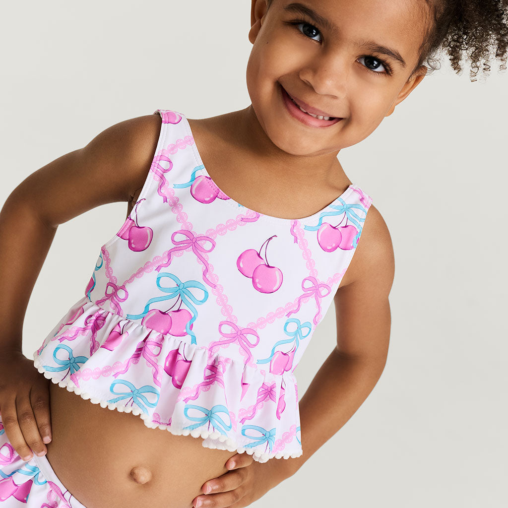 Amarena Ruffled Tankini Two Piece Swimsuit