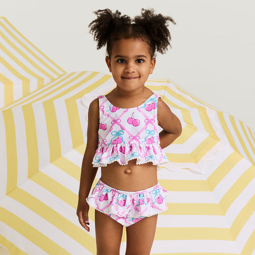 Amarena Ruffled Tankini Two Piece Swimsuit
