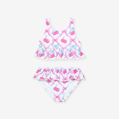 Amarena Ruffled Tankini Two Piece Swimsuit