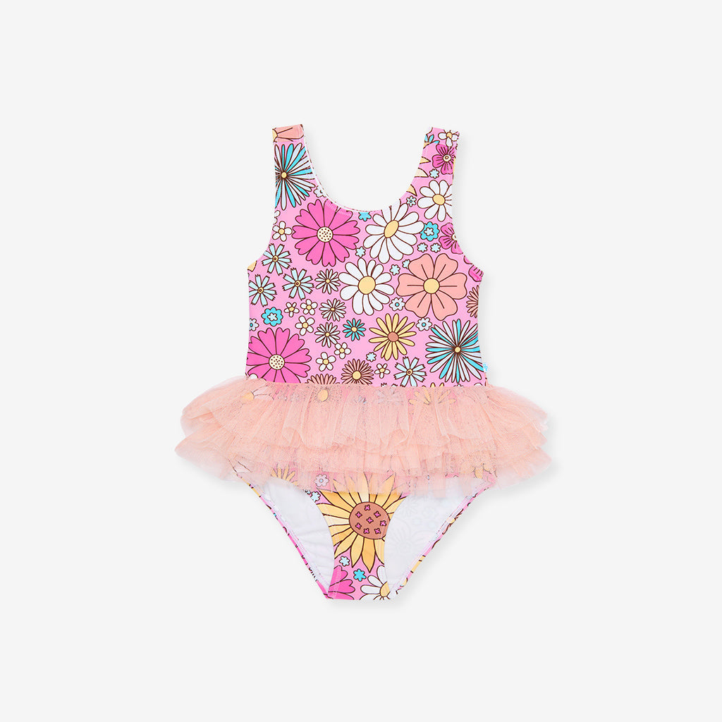 Presley Pink Tulle Swimsuit