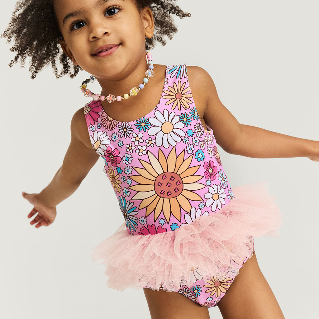Presley Pink Tulle Swimsuit