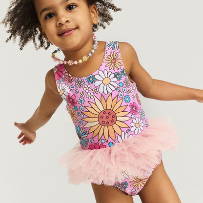 Presley Pink Tulle Swimsuit