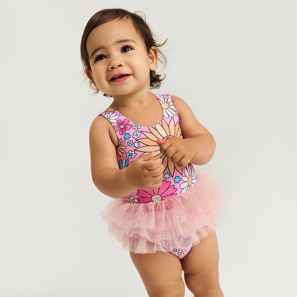 Presley Pink Tulle Swimsuit