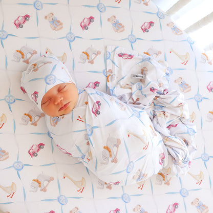 Oxford Swaddle Beanie Set