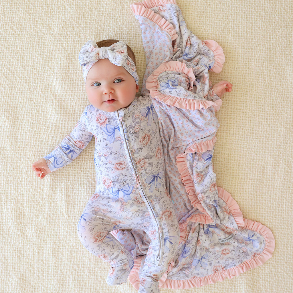 Agatha & Agatha Ditsy Ruffled Luxette Patoo® Blanket