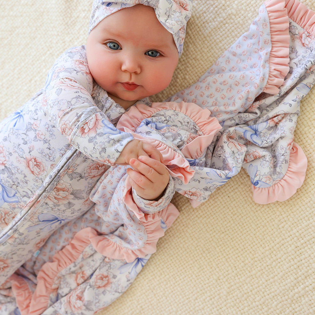 Agatha & Agatha Ditsy Ruffled Luxette Patoo® Blanket
