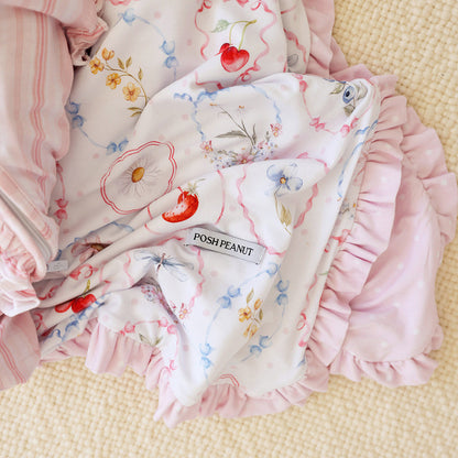 Caroline & Caroline Dot Ruffled Luxette Patoo® Blanket