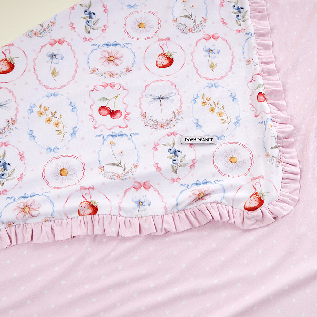 Caroline & Caroline Dot Ruffled Luxette Patoo® Blanket