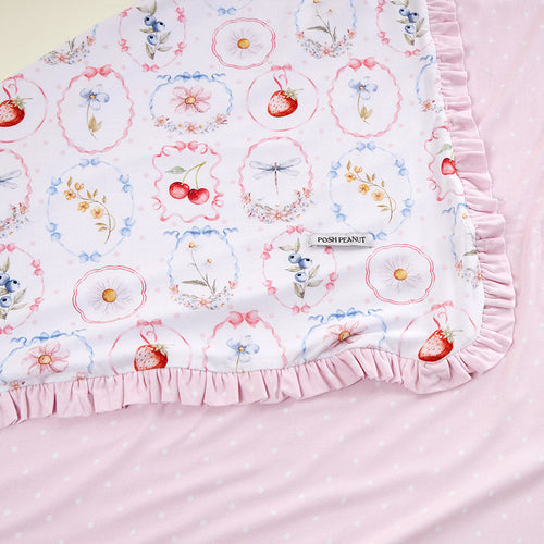 Caroline & Caroline Dot Ruffled Luxette Patoo® Blanket