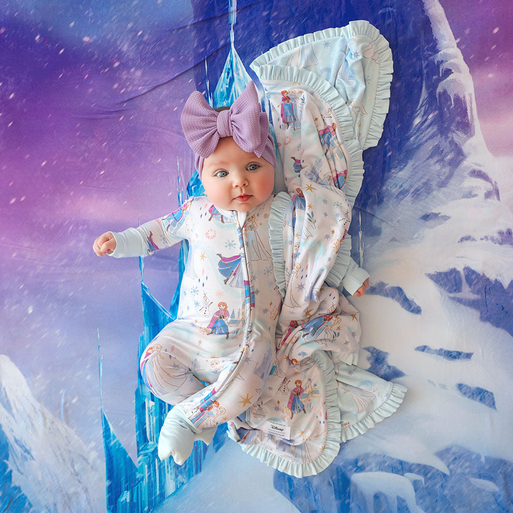 Disney Elsa & Anna & Let It Go Ruffled Luxette Patoo® Blanket
