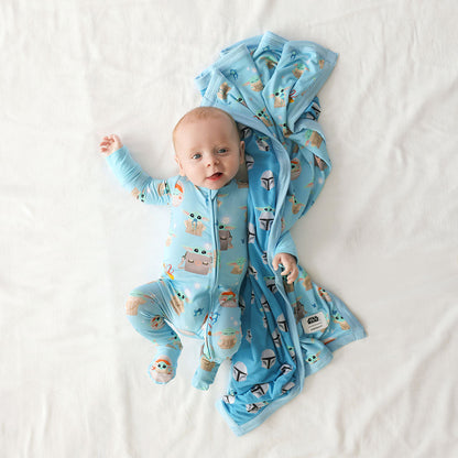 Star Wars™ Grogu & Mandalorian Luxette Patoo® Blanket