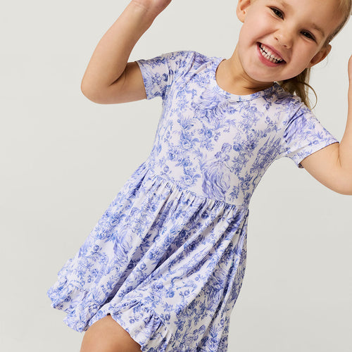 Briar Short Sleeve Ruffled Twirl Dress