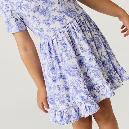 Briar Short Sleeve Ruffled Twirl Dress