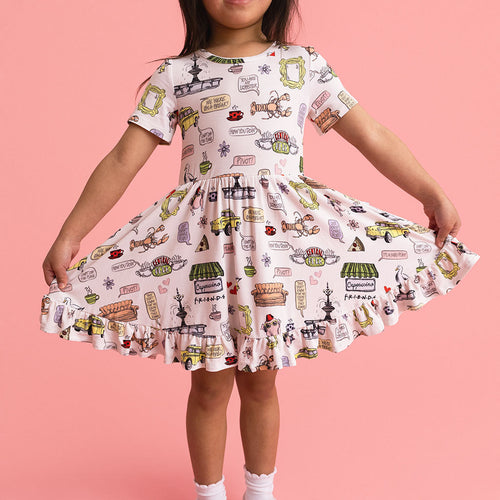 Friends Ruffled Twirl Dress