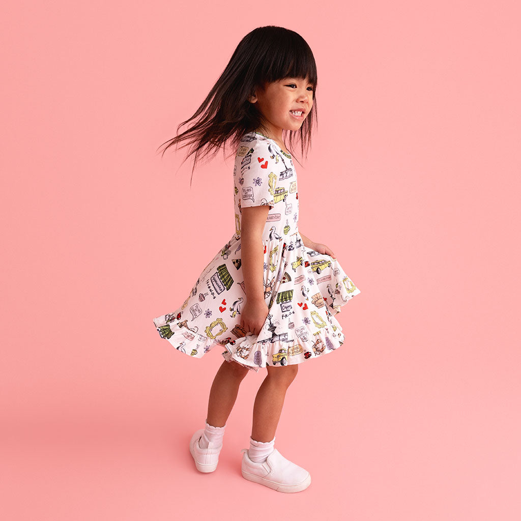 Friends Ruffled Twirl Dress