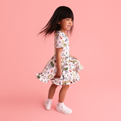 Friends Ruffled Twirl Dress