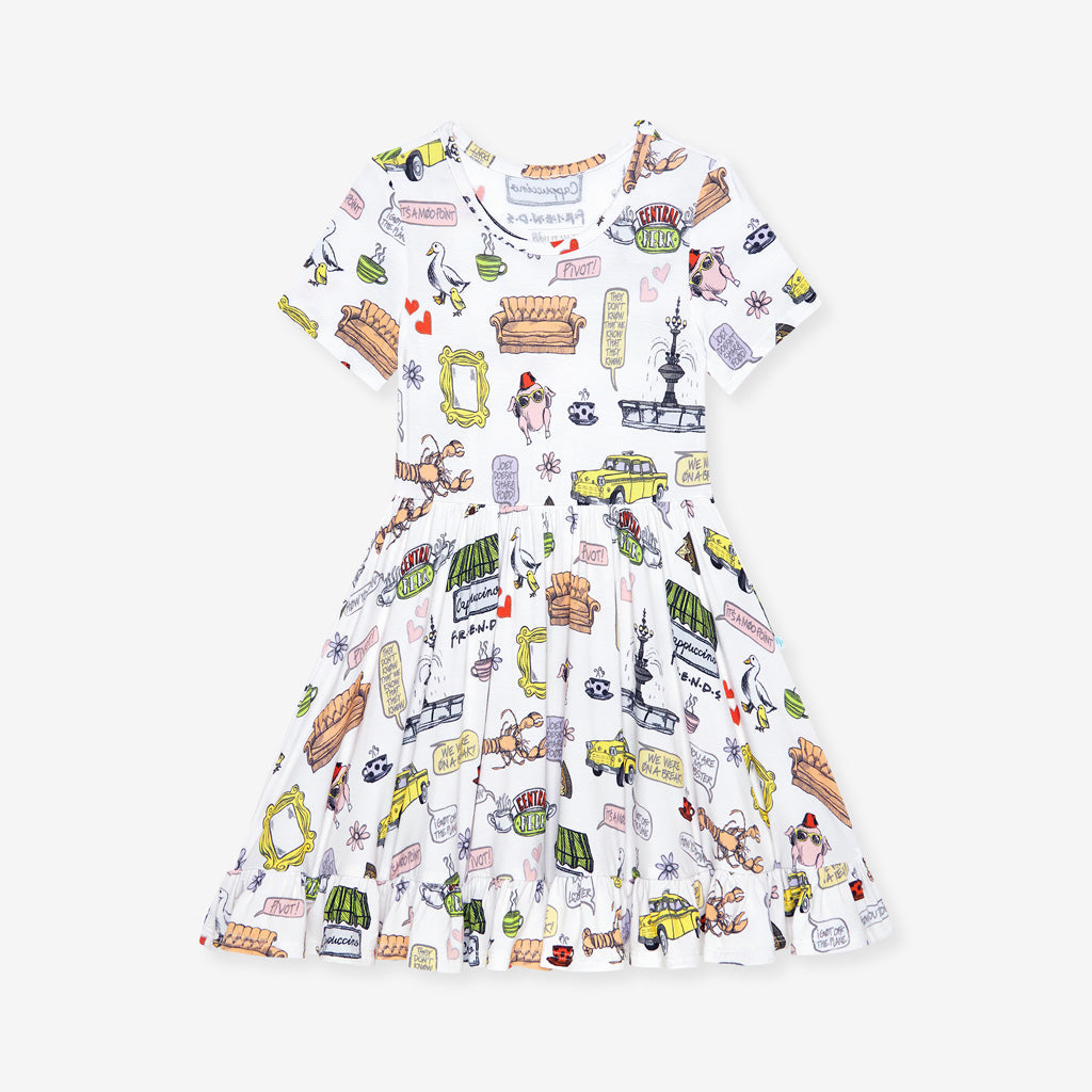 Friends Ruffled Twirl Dress