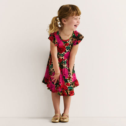 Wild Roses Ruffled Twirl Dress