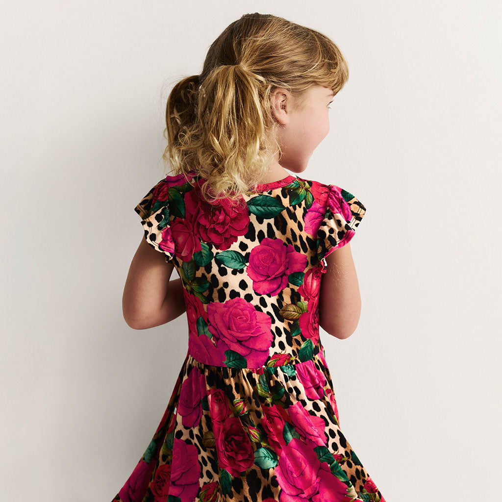 Wild Roses Ruffled Twirl Dress