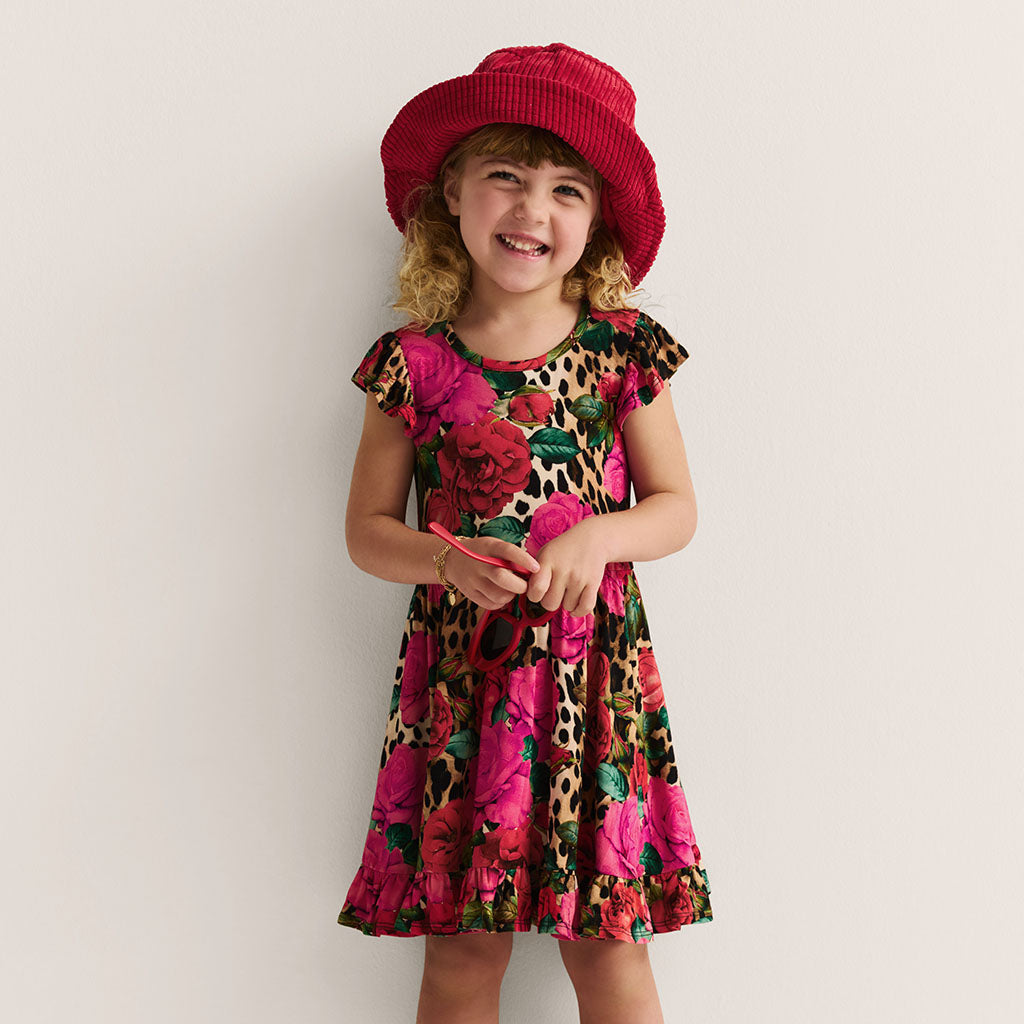 Wild Roses Ruffled Twirl Dress
