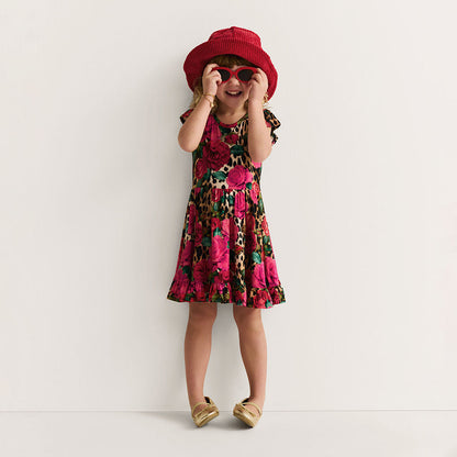 Wild Roses Ruffled Twirl Dress