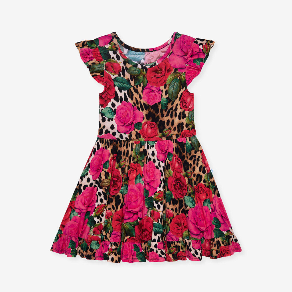 Wild Roses Ruffled Twirl Dress