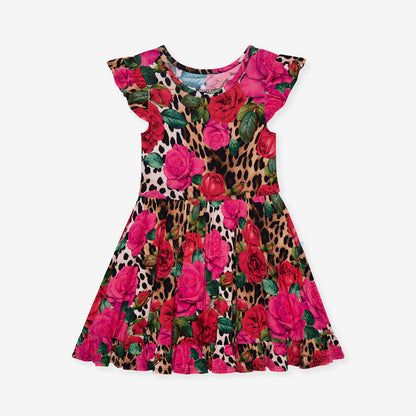 Wild Roses Ruffled Twirl Dress