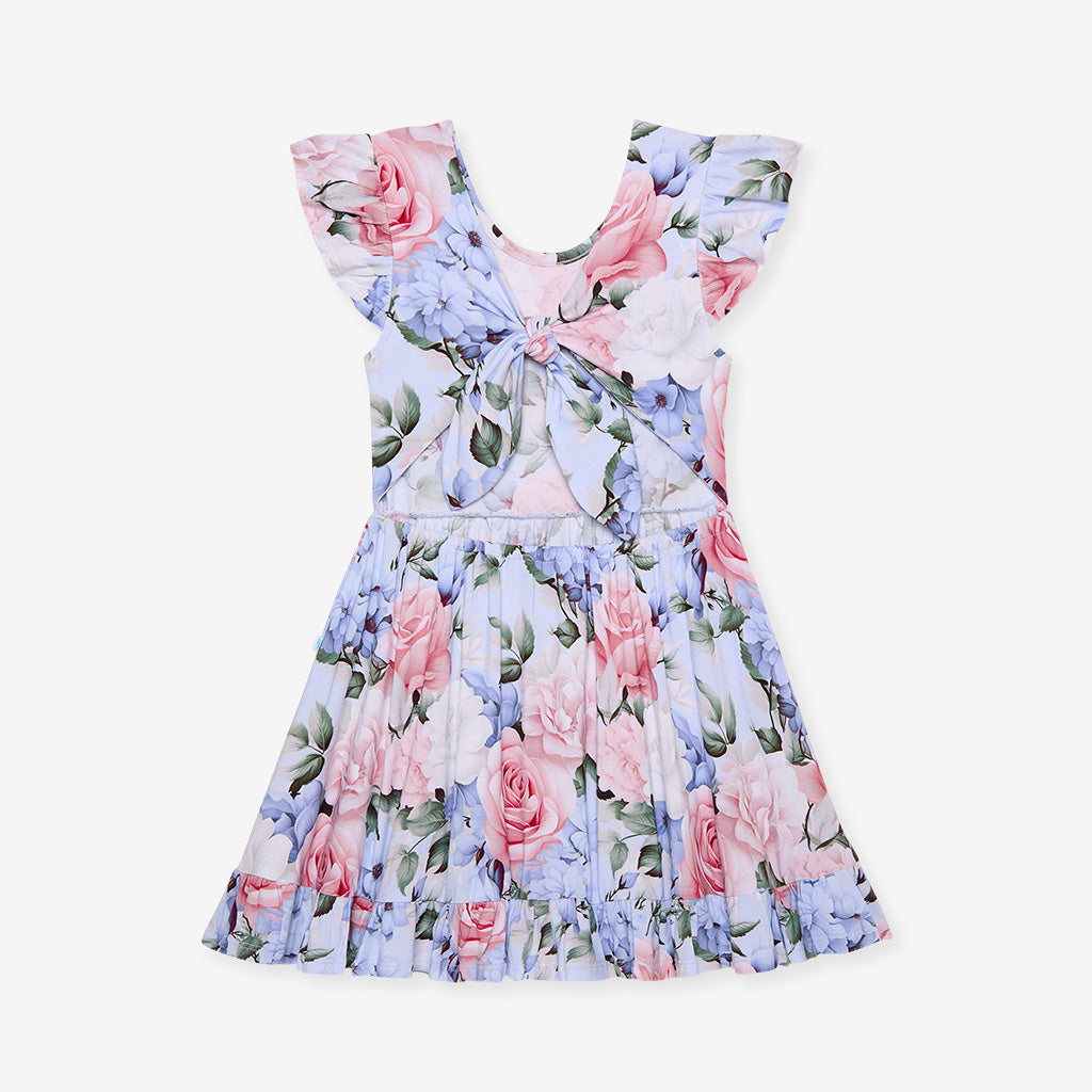 Marion Tie Back Ruffled Twirl Dress