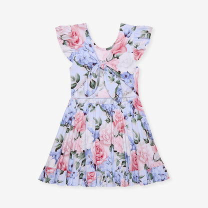 Marion Tie Back Ruffled Twirl Dress