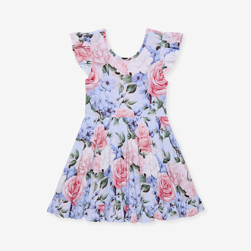 Marion Tie Back Ruffled Twirl Dress