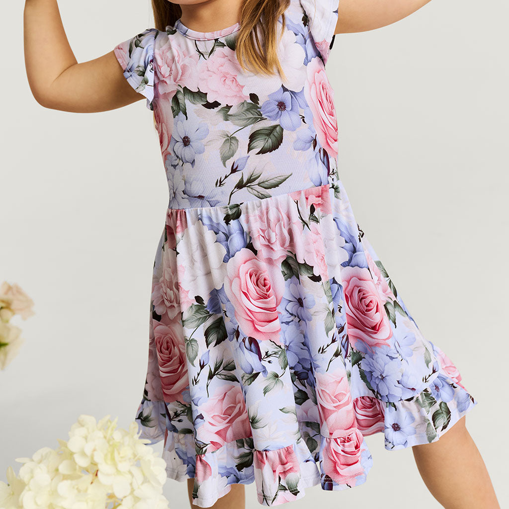 Marion Tie Back Ruffled Twirl Dress