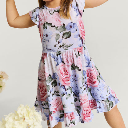 Marion Tie Back Ruffled Twirl Dress