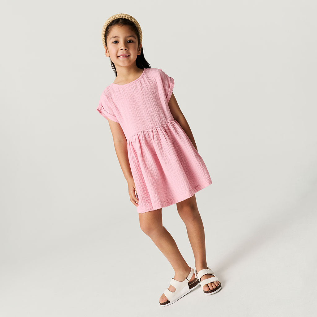 Happy Pink Cotton Crinkle Dress