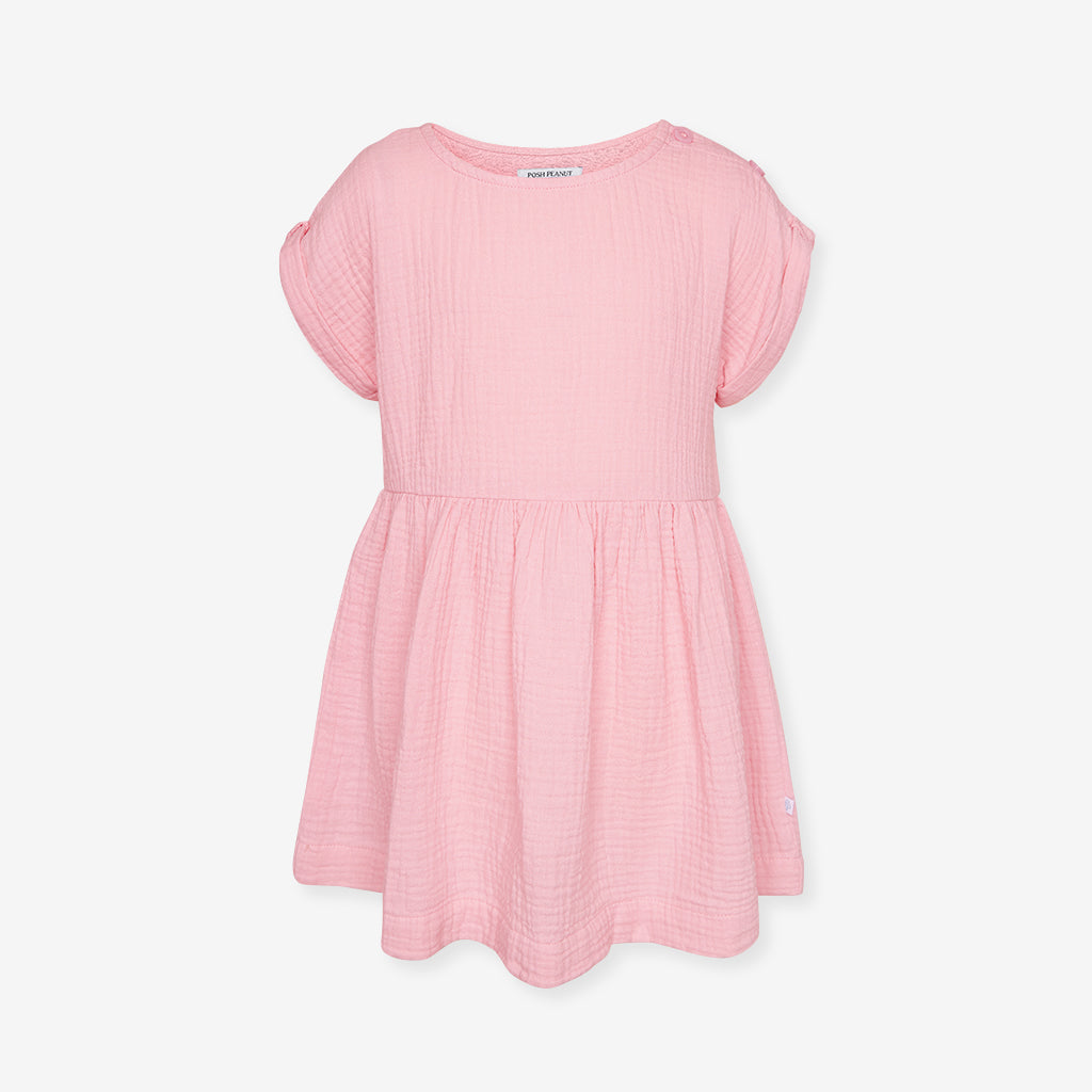 Happy Pink Cotton Crinkle Dress